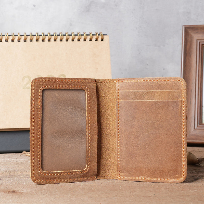 Vintage Artificial Leather Bifold Wallet