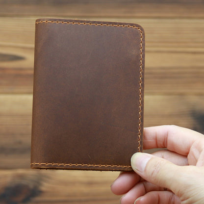Vintage Artificial Leather Bifold Wallet
