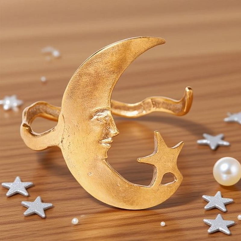 Trendy Moon Star & Spiral Bracelet