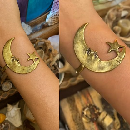 Trendy Moon Star & Spiral Bracelet