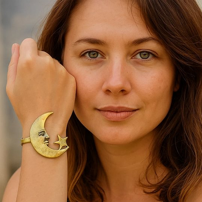 Trendy Moon Star & Spiral Bracelet