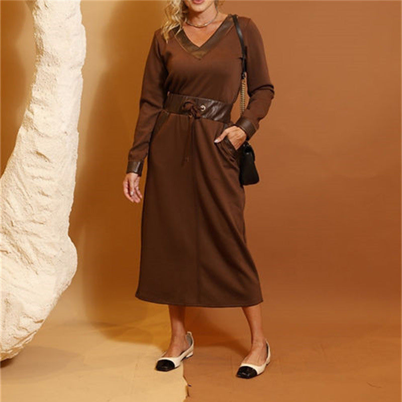 💜 LAST DAY PROMOTION - 50%OFF 💜 Fashion V-Neck Long Sleeve Top & Skirt Set