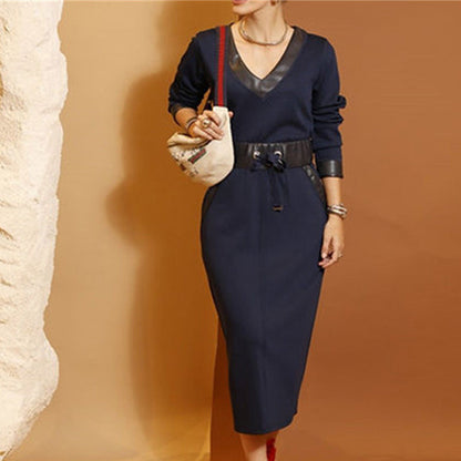 💜 LAST DAY PROMOTION - 50%OFF 💜 Fashion V-Neck Long Sleeve Top & Skirt Set