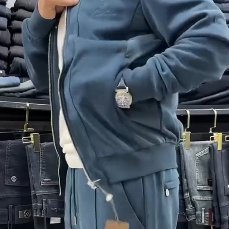 Men's Casual Jacket & Pants Two-Piece Set