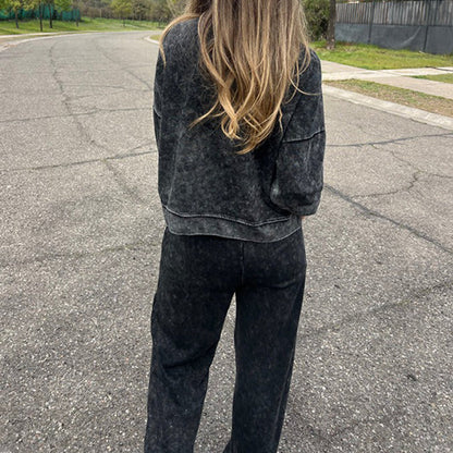 Women's Crewneck Sweatshirt & Drawstring Pants Set