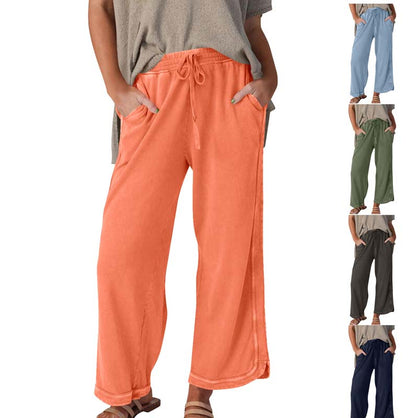 💜 LAST DAY PROMOTION - 50%OFF 💜 Women’s Comfortable Wide-Leg Elastic Waist Pants