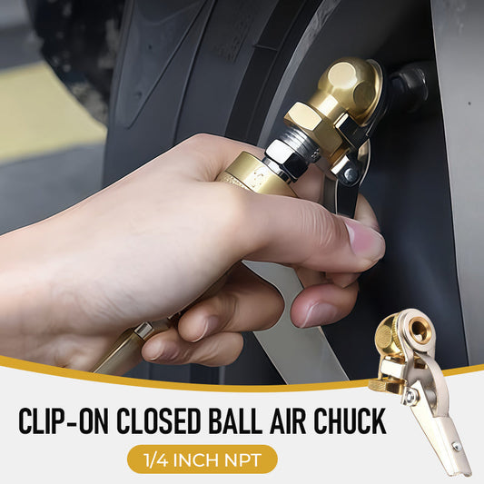 1/4 Inch NPT Clip-On Closed Ball Air Chuck