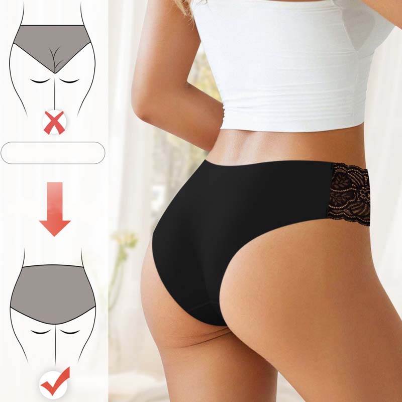 💜 LAST DAY PROMOTION - 50%OFF 💜 Women's Breathable Letter Print Lace Trim Briefs