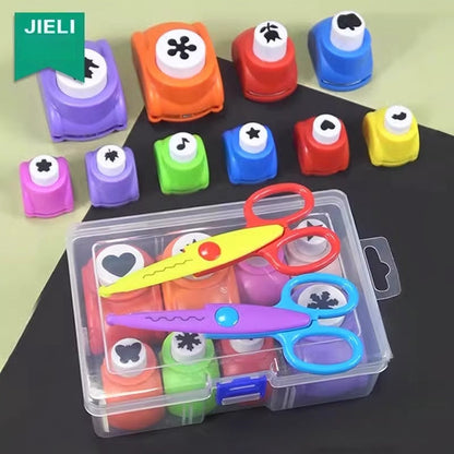 🔥 DIY paper punch set for children – create fun shapes (stars/hearts/animals) for crafts and scrapbooking 🧒✨