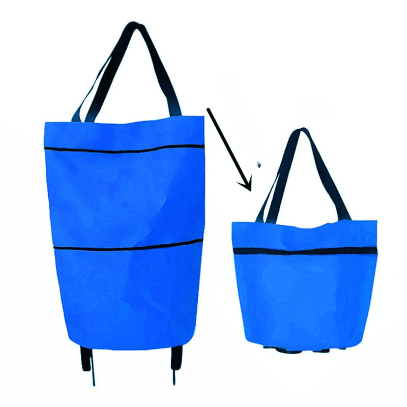 🔥Limited Offer $26.8!!⚡50K+ SOLD!🛍️2-in-1 Convertible shopping tote – hides wheels, holds 20kg, expands with zipper!