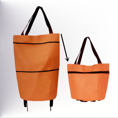 🔥Limited Offer $26.8!!⚡50K+ SOLD!🛍️2-in-1 Convertible shopping tote – hides wheels, holds 20kg, expands with zipper!