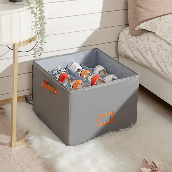 👟 Fabric Shoe Organizer Storage Box – Foldable Design, Large Capacity, Dustproof & Breathable, Space-Saving for Closet & Bedroom 🧺