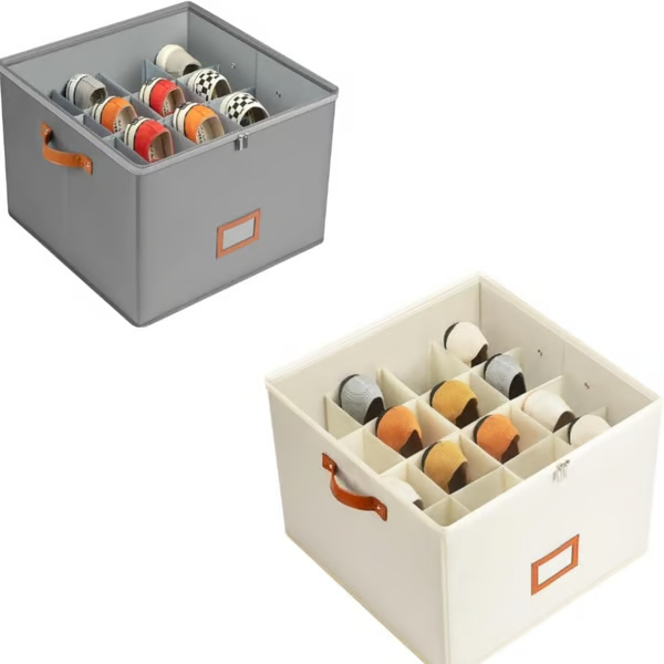 📢📢50% OFF !!!⏰ Fabric Shoe Organizer Storage Box👟– Foldable Design, Large Capacity, Dustproof & Breathable, Space-Saving for Closet & Bedroom 🧺