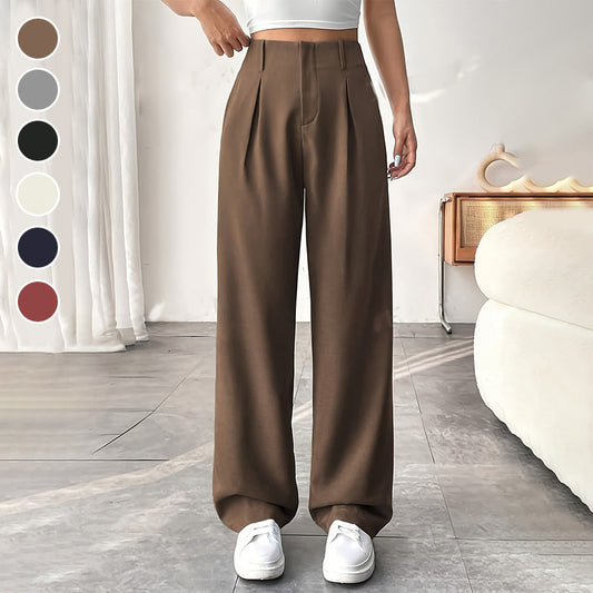 💝New Style✨Women's High Waisted Straight Leg Work Trousers , Smart & Casual Look for Office and Beyond