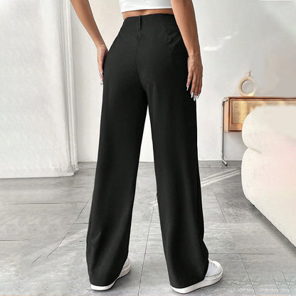 💝New Style✨Women's High Waisted Straight Leg Work Trousers , Smart & Casual Look for Office and Beyond