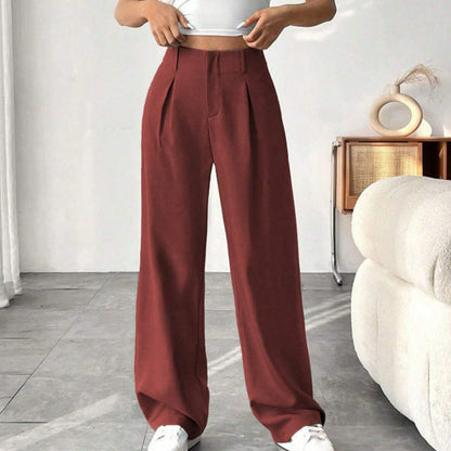 💝New Style✨Women's High Waisted Straight Leg Work Trousers , Smart & Casual Look for Office and Beyond
