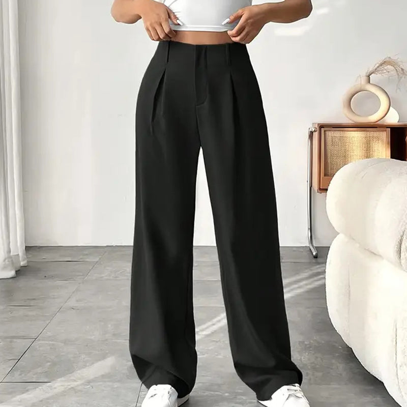💝New Style✨Women's High Waisted Straight Leg Work Trousers , Smart & Casual Look for Office and Beyond