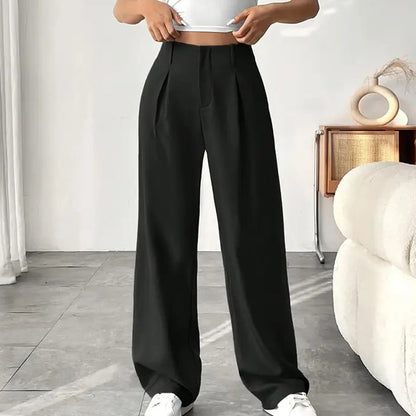 💝New Style✨Women's High Waisted Straight Leg Work Trousers , Smart & Casual Look for Office and Beyond