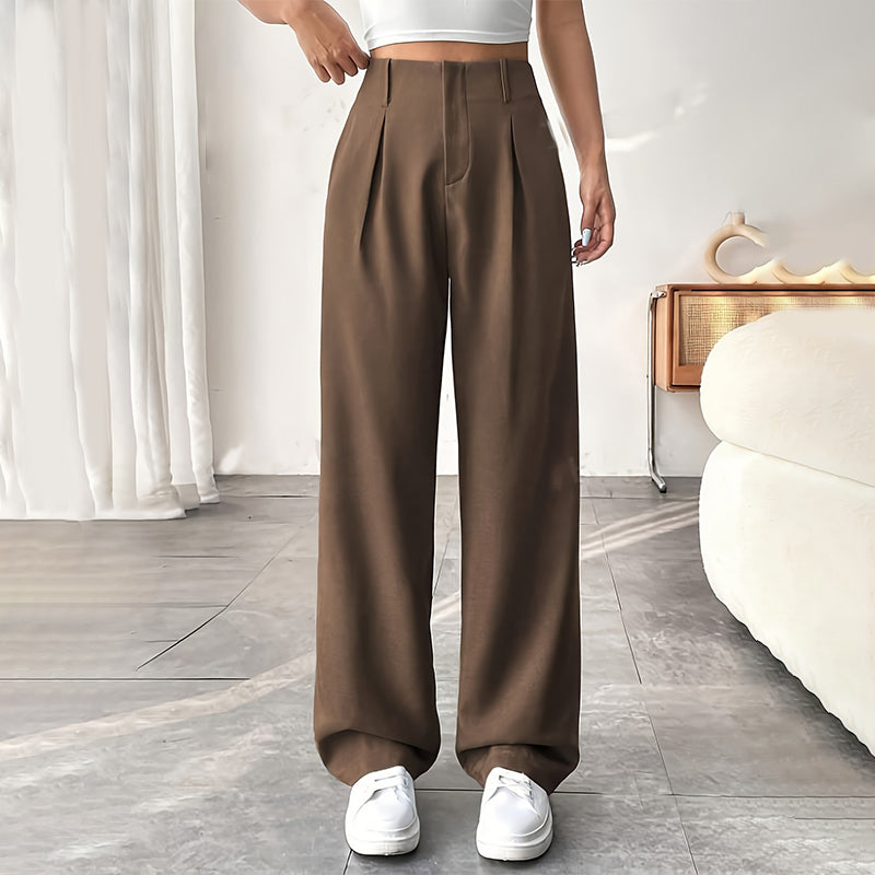 💝New Style✨Women's High Waisted Straight Leg Work Trousers , Smart & Casual Look for Office and Beyond