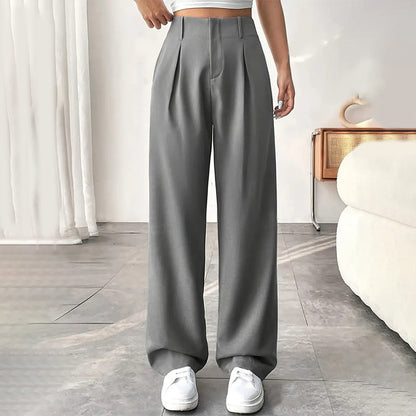 💝New Style✨Women's High Waisted Straight Leg Work Trousers , Smart & Casual Look for Office and Beyond