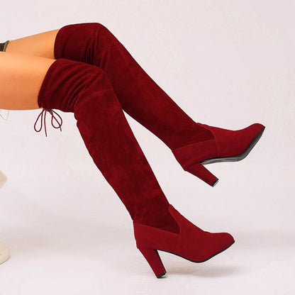 💗LAST DAY PROMOTION - 68%OFF💗Elegant Faux Suede Over The Knee Boots