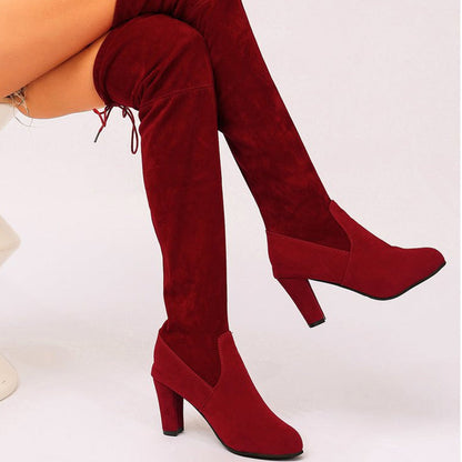 💗LAST DAY PROMOTION - 68%OFF💗Elegant Faux Suede Over The Knee Boots