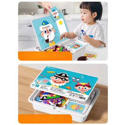 💥New Arrivals 50% Off-Magnetic Puzzles Face Dress Up Travel Game Double Side Preschool Educational Learning Toy for Kids