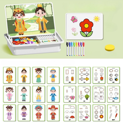 💥New Arrivals 50% Off-Magnetic Puzzles Face Dress Up Travel Game Double Side Preschool Educational Learning Toy for Kids