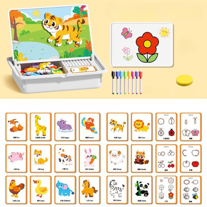 💥New Arrivals 50% Off-Magnetic Puzzles Face Dress Up Travel Game Double Side Preschool Educational Learning Toy for Kids
