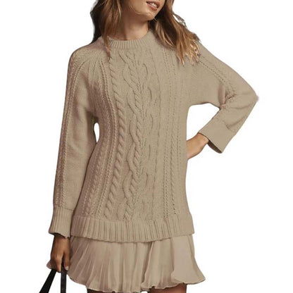 💗Seasonal Sale: 50% Off💗Women's Cable-Knit Mini Sweater Dress