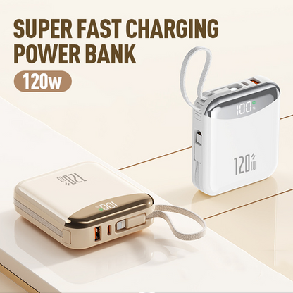 120W Super Fast Charging Power Bank with Cables