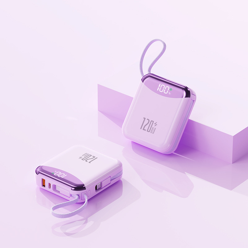 120W Super Fast Charging Power Bank with Cables