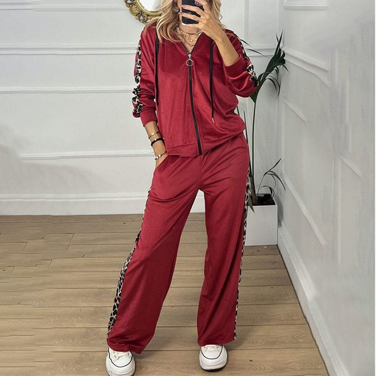 💥New Arrivals 50% Off-Women's Zipper Sweatshirt & Sweatpants 2-Piece Set