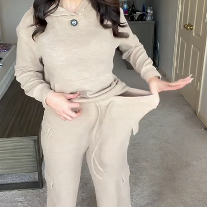 💜 LAST DAY PROMOTION - 50%OFF 💜 Women’s Hooded Long-Sleeve Tops ＆ Pants 2-Piece Set