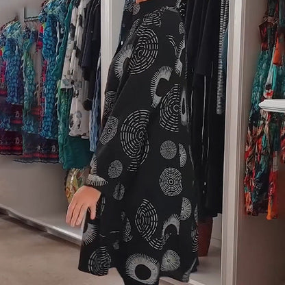 💥New arrivals now 50% off-Elegant Printed Long Sleeve Dress
