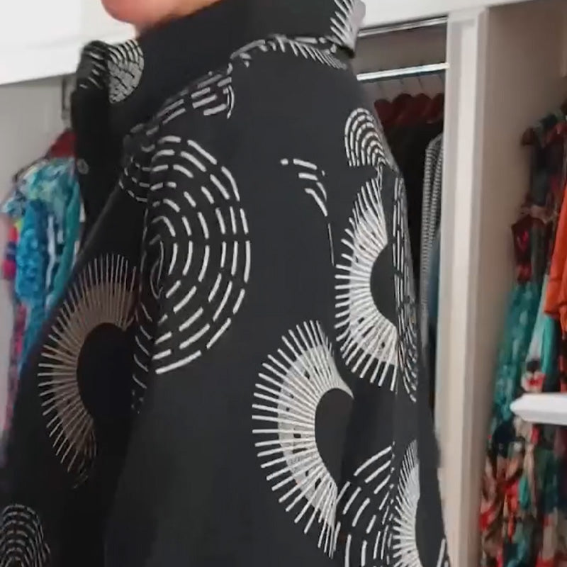 💥New arrivals now 50% off-Elegant Printed Long Sleeve Dress