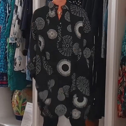 💥New arrivals now 50% off-Elegant Printed Long Sleeve Dress