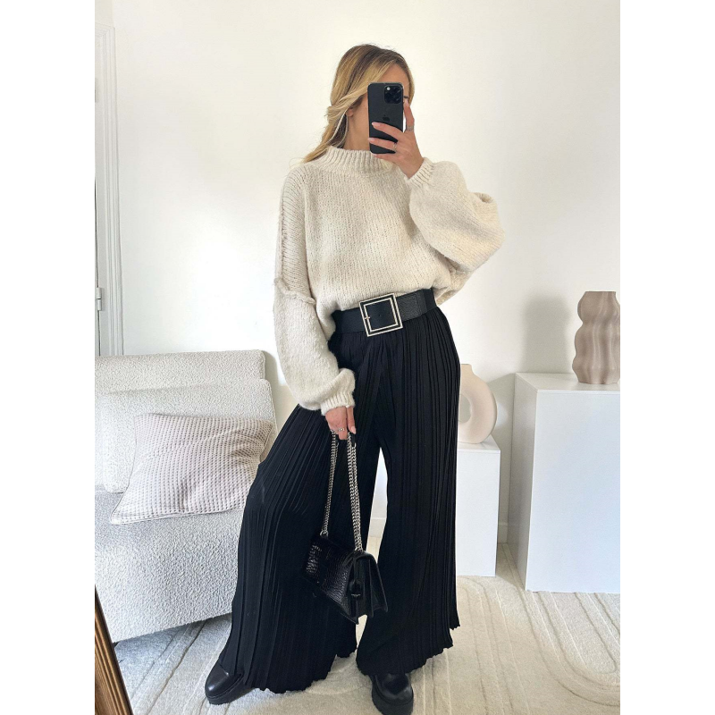 Women's Warm Mock Neck Loose Fit Sweater