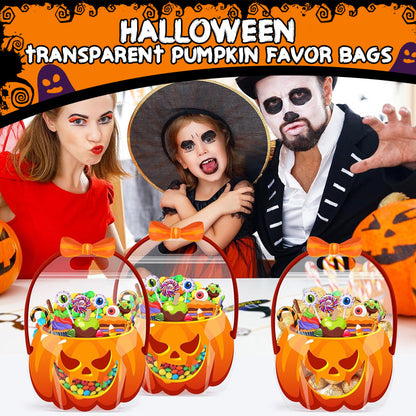 Halloween Transparent Pumpkin Favor Bags