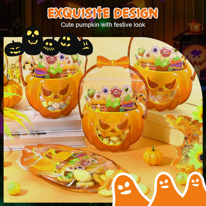 Halloween Transparent Pumpkin Favor Bags