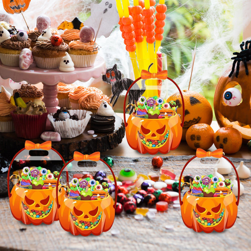 Halloween Transparent Pumpkin Favor Bags