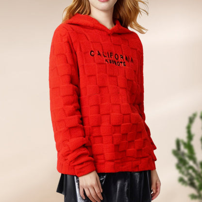 Thick Loose Furry Hooded Sweatshirt