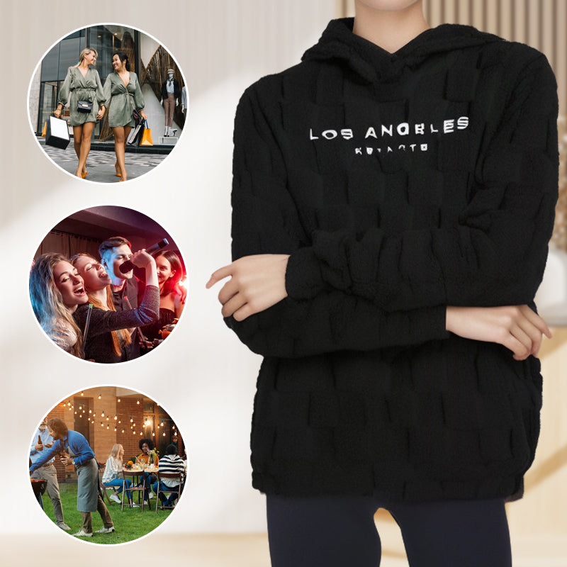 Thick Loose Furry Hooded Sweatshirt