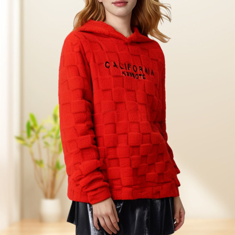 Thick Loose Furry Hooded Sweatshirt