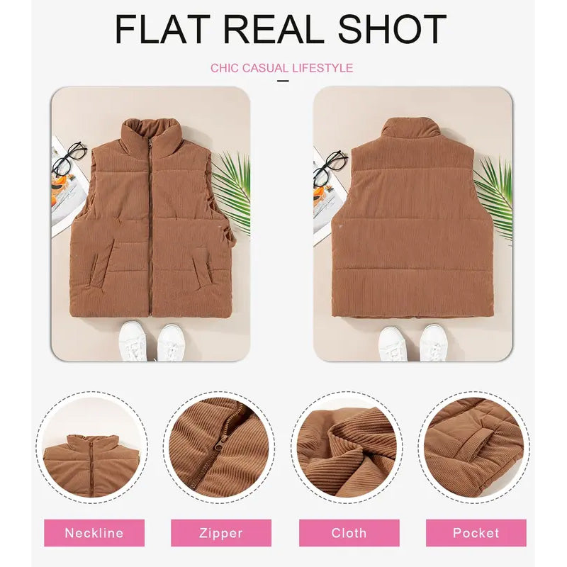 Women’s Casual Comfortable Zip-Up Vest