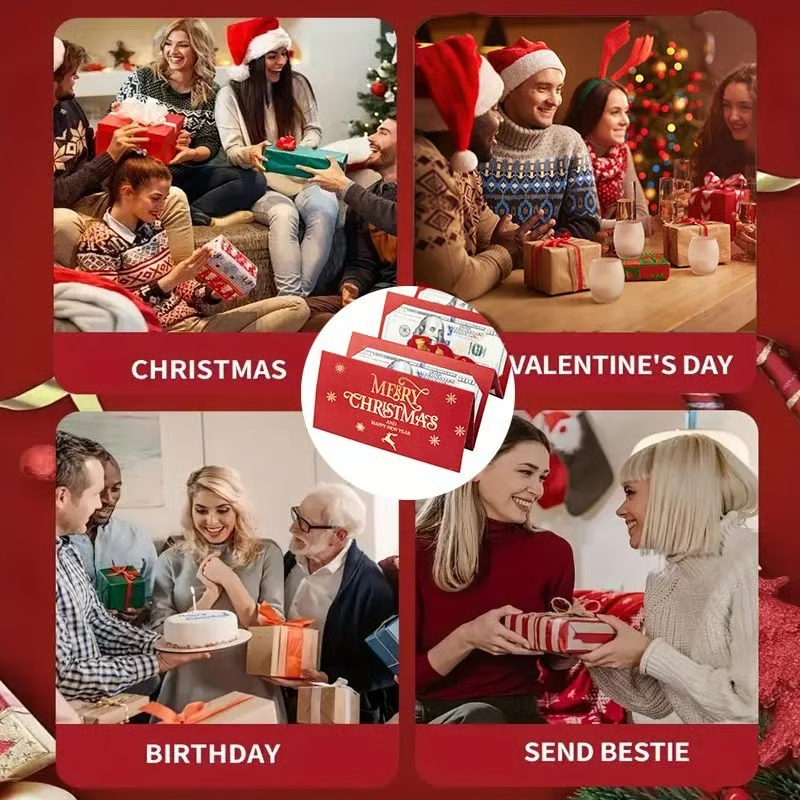 🎁🎄Christmas Sale - BUY 1 GET 1 FREE⭐Christmas Cash Envelope with Money Clip