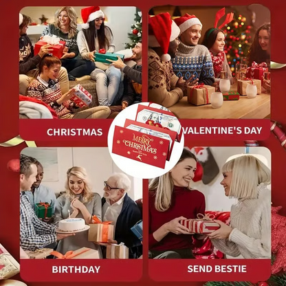 🎁🎄Christmas Sale - BUY 1 GET 1 FREE⭐Christmas Cash Envelope with Money Clip