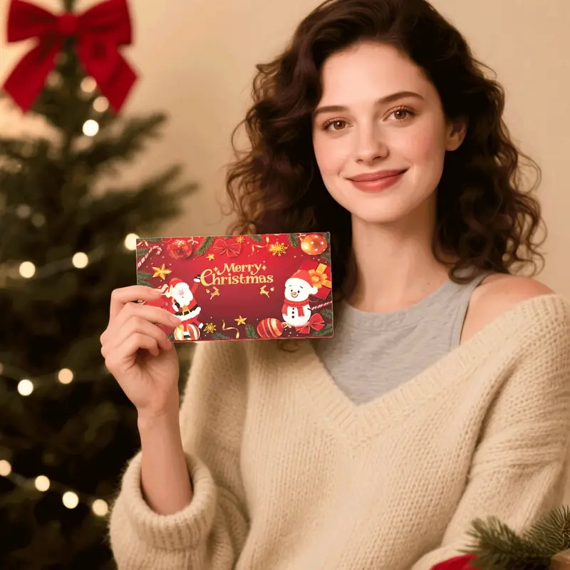 🎁🎄Christmas Sale - BUY 1 GET 1 FREE⭐Christmas Cash Envelope with Money Clip