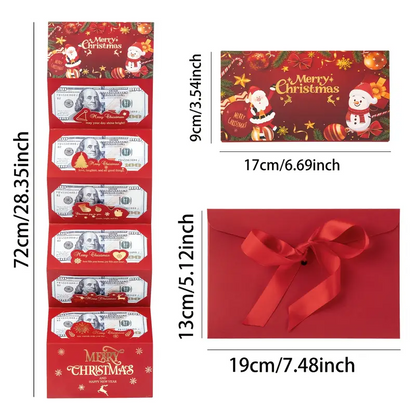 🎁🎄Christmas Sale - BUY 1 GET 1 FREE⭐Christmas Cash Envelope with Money Clip