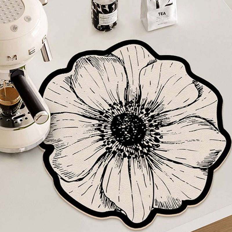 Flower-Shaped Dish Drying Mat for Kitchen Counter